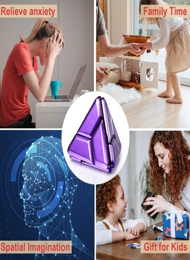 beheart 3D Triangle Metal Puzzle (Triangle Purple) - Image 5